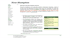 Desktop Screenshot of newhamptonhoa.org